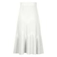 thumbnail image 5 of GERsome Women's High Waist A-line Flared Long Skirt Winter Fall Midi Knit Skirt, 5 of 8