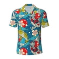 thumbnail image 2 of Daiia Japanese Koi Pattern Men’s Polo Shirts,Solid Deck Shirt,Classic Fit, Breathable Cotton Polo for Casual and Sport Wear-XX-Large, 2 of 7