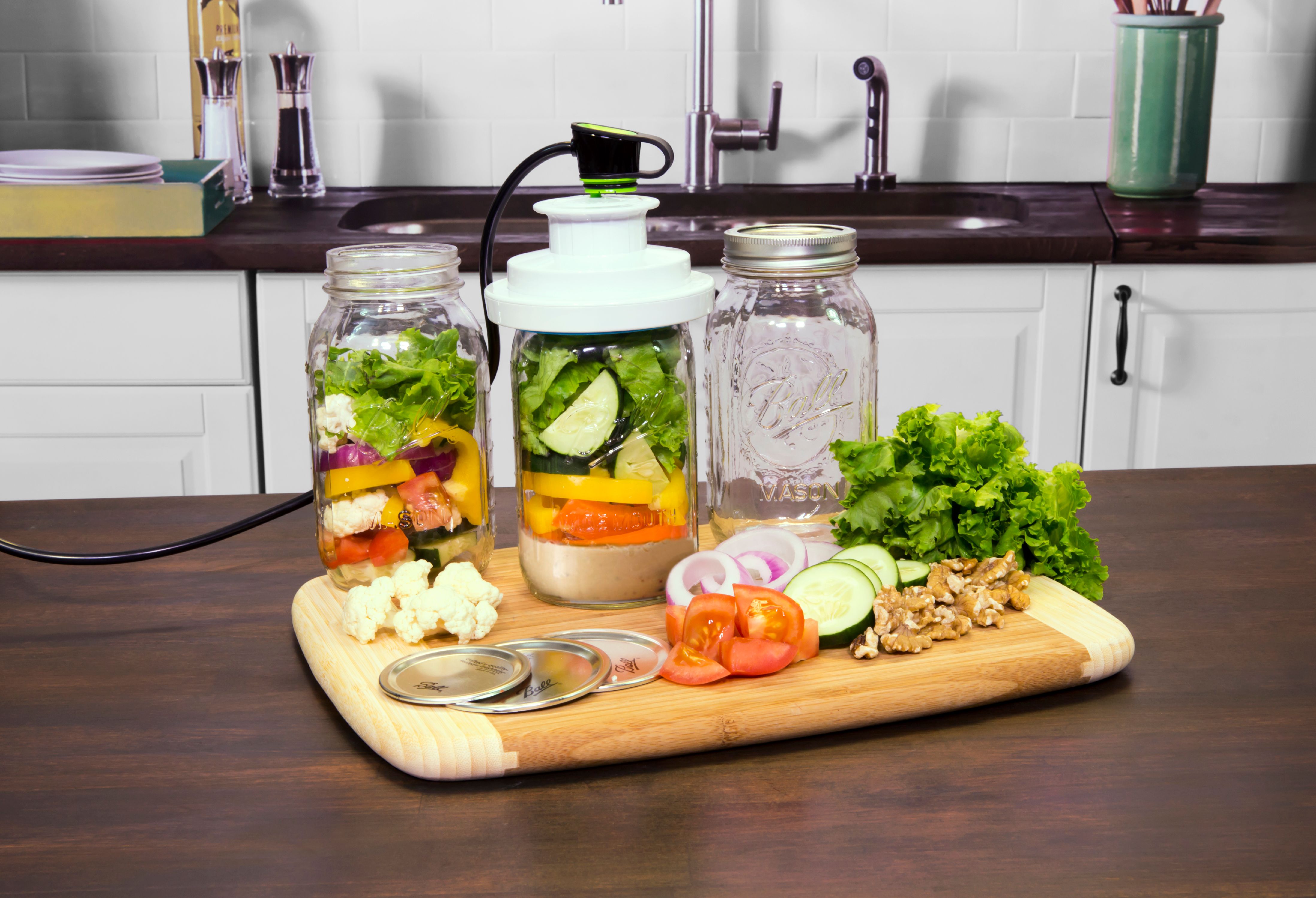 FoodSaver Mason Jar Adapter Wide & Regular Mouth Sealer & Accesory Hose Kit