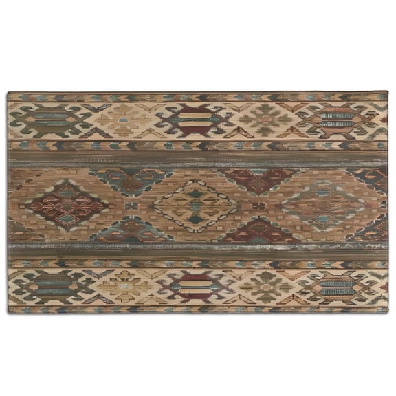 Multicolor Geometric Boho Pattern Door Rugs,Washable Non Slip Door Mats Indoor,Decorative Door Mats,Entry Mat Indoor for Entrance,Bedroom,Kitchen,Bathroom,17"x30"