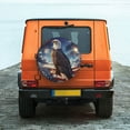thumbnail image 6 of Goofa Night Sky Bald Eagle Pattern Universal Tire Cover for Jeep, SUV, Truck, and Trailer – Waterproof, UV-Resistant,Easy to Install, Fits 14"-17" Tires-15 inch, 6 of 6