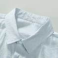 thumbnail image 4 of Wavsuf Mens Shirts Short Sleeve Turndown with Pockets Summer Blue Shirts Size L, 4 of 7