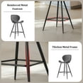 thumbnail image 5 of KithKasa Mid Century Modern Dining Chair Set of 2 Faux Leather Side Chair with Black Color Wood Legs for Kitchen Dining Room, Grey, 5 of 8