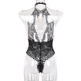 thumbnail image 2 of Lencería erótica para mujer Mono con cuello en V Body con diseño de borde de encaje sexy, S Inevent XX000127-01, 2 of 7