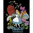 thumbnail image 2 of Boy's Alice in Wonderland Alice and The Talking Flowers Graphic Tee Black Large, 2 of 5