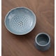 thumbnail image 5 of Pedestal de cuenco de frutas de cerámica | Tazón de postre para helado, aceitunas, acompañamientos | Centro de mesa para decoración de cocina | Cesta de almacenamiento multiusos | Compartimentos, 5 of 5