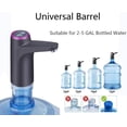 thumbnail image 2 of Cosy BlueWater Dispensador, bomba de botella de agua portátil para universal de 3, 4 y 5 galones con carga eléctrica USB y interruptor de apagado automático (negro), 2 of 5
