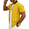 thumbnail image 6 of LIaqionyy Mens Short Sleeve Jacket Casual Summer Zip up Solid Color Outerwear Workout Jackets with Pocket, 6 of 8