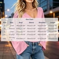 thumbnail image 3 of LUVDA Bell Sleeve Tops for Women V Neck Ruched Long Sleeve Slim Fit Flare Cuff Casual Fall Jersey T-Shirt Blouse, 3 of 8