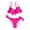Hot Pink, variant on Gubotare Bikinis For Women Women High Waisted Swimsuit Triangle Top Two Piece Bikini Tummy Control Bathing Suit,Red L