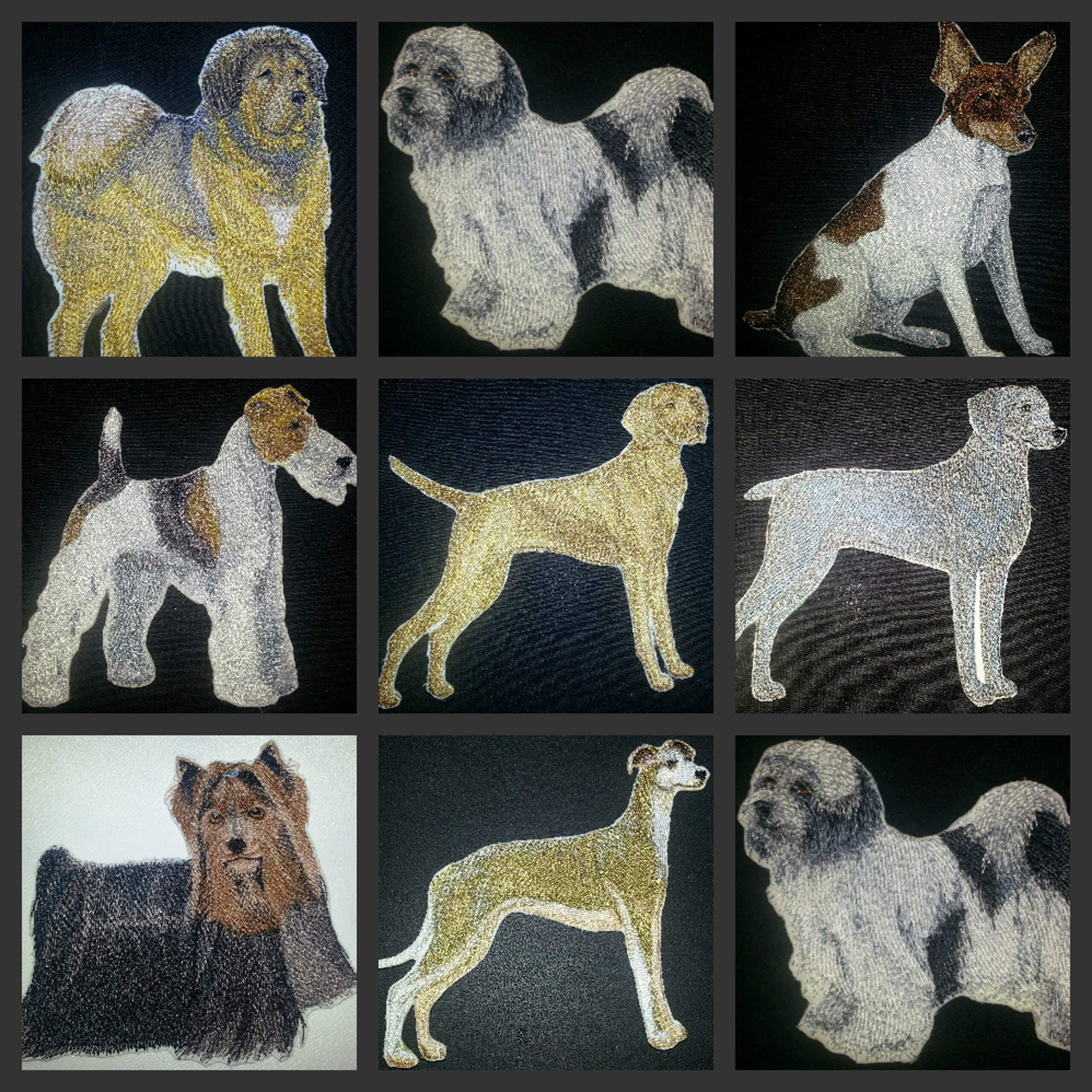 Custom Dog Portraits[Wheaten Terrier ] Embroidered Iron On/Sew Patch [5." x 4.8]]