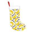 thumbnail image 2 of Balery Banana Fruit Pattern Christmas Stockings with Initials, 18" Large Knit Christmas Stocking,Xmas Stocking for Kids, Holiday and Family Stocking, 2 of 7