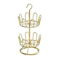 thumbnail image 1 of Zapatero giratorio multifuncional de gran capacidad, zapatero circular de pie Oro 2 niveles, 1 of 9