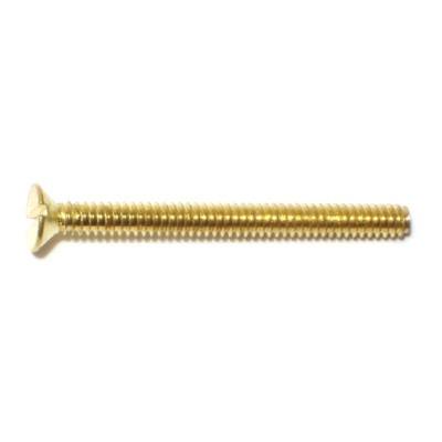 

#6-32 x 1-1/2 Brass Slotted Flat Head Machine Screws MSFB-165 (18 pcs.)