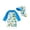 Blue, variant on Krdevn Toddler Boys Two Piece Rash Guard Swimsuit Turtle Print Long Sleeve Half Zip With Sun Hat UPF 50 Beach Swimwear,2-3 Years