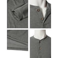 thumbnail image 4 of H2H Mens Casual Slim Fit 3/4 Sleeve Henley Jersey Shirts (CMTTS0205), 4 of 6