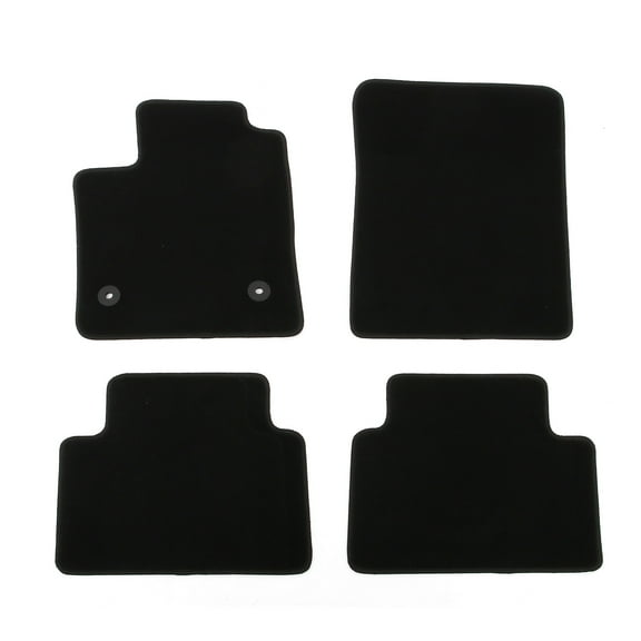 Ikon Motorsports Nylon Car Floor Mats Compatible with 2023-2025 GMC Canyon / Chevrolet Colorado, OE Fitment Style Black Driver Passenger Car Carpets, Front Rear 4PCS Full Set