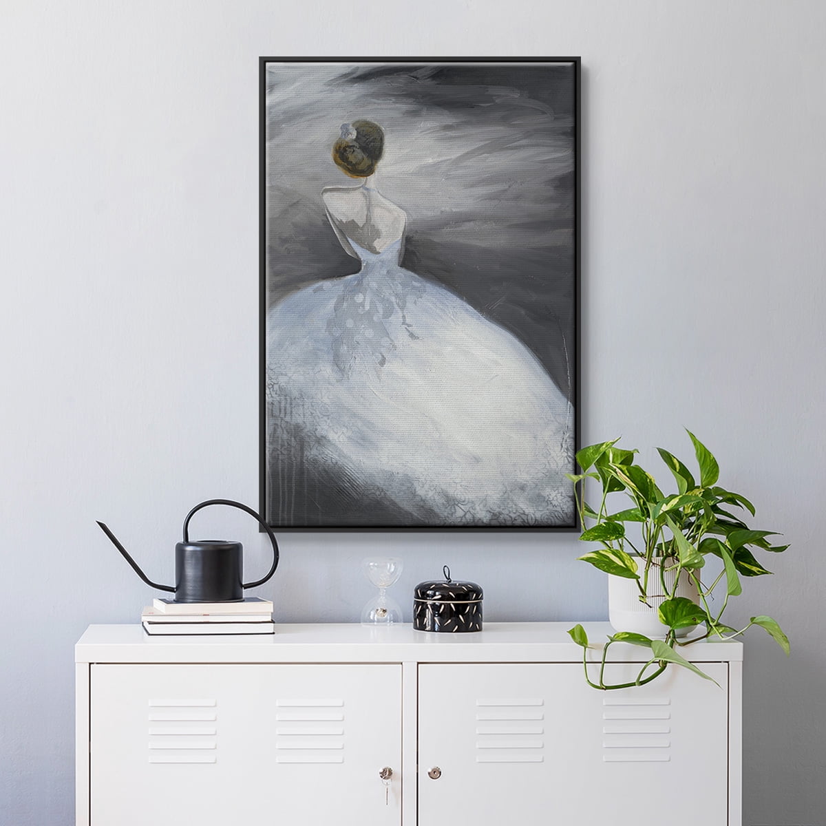 Off in the Distance Framed Premium Gallery Wrapped Canvas - Ready to Hang - 17 x 25 - Black Floating Frame