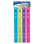 BAZIC Jeweltones Color Plastic Ruler 12" (30cm), Inches Centimeter Metric Measuring Rulers (4/Pack)