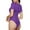 Glitter Purple, variant on Glitter Rainbow Womens One Piece Swimsuits Modest Tummy Control Bathing Suits Lace Up Slimming Swim Suit-Large