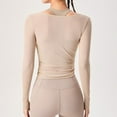 thumbnail image 3 of Womens Ballet Wrap Tops Pilates Wrap Tie Front Shirt Yoga Dance Workout Shirt Blouse Y2k Long Sleeve V Neck Yoga Tops, 3 of 8