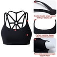 thumbnail image 4 of Sports Bras for Women Cross Back Padded Sports Bra Medium Support Workout Running Yoga Bra, 4 of 6