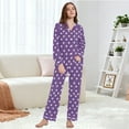 thumbnail image 6 of joogoo Pajamas Set for Women Stars Purple Long Sleeve Pjs Loungewear XXL, 6 of 7