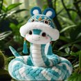 thumbnail image 4 of Elegant Snake Plush Toy 105cm Soft Stuffed Animal Plush Doll Cute Snake Plushie Year of Snake Gift Blue White Plush Animal Decorative Plush Toy Home Decoration Gift, 4 of 5