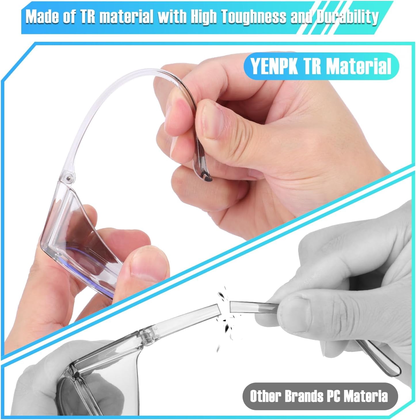 AM 4 Pack Safety Glasses Goggles For Women Anti Fog, Cute Protective Eyewear for Nurses, ANSI Z87+ Anti-Blue Light