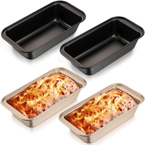 4 Pieces Bread Pan Loaf Pan for Baking Bread 8.5 x 4.5 Inch Nonstick Carbon Steel Tin Rectangle Bakeware for Home Kitchen Cake Pies Baking Tray$$Home Decor, Kitchen, & Other