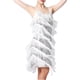thumbnail image 2 of ICHUANYI Clearance Women's Fashion Suspender Crewneck Sequin Feather Sleeveless Solid Mini Dress(Silver, XL) ICHUANYI WER2023080911866, 2 of 9