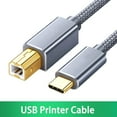 thumbnail image 2 of USB Type-C to USB B 2.0 Printer Cable for Epson HP Brother 0.5-3m Laptop Computer Scanner Printer Cable 2M, 2 of 8