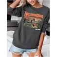 thumbnail image 3 of Halloween  Sweatshirt Women Halloween Horror Spooky Graphic Tees Casual Fall Long Sleeve Pullover Tops, 3 of 5