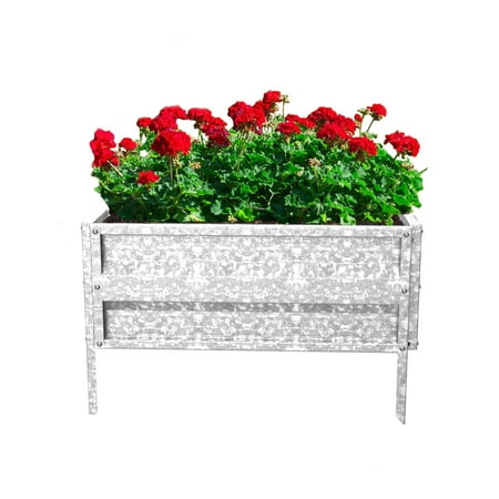 Backyard Herb Garden - Raised Garden Bed Plant Holder Kit With Adjustable Galvanized Iron For Growing Flowers, Vegetables, Herbs by Pure Garden 14.25