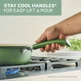 thumbnail image 4 of Farberware TrueCook 12pc Ceramic Cookware Set, Dishwasher and Oven Safe, Green, 4 of 18
