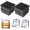 black 4 pack, variant on Large Ice Cube Trays Silicone (2.5-Inches) - Large Ice Tray Molds for making 4 Giant Ice Cubes for Whiskey (black 4 pack)