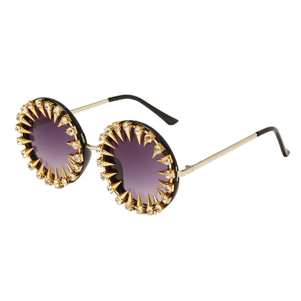 EeaseMX 1 juego de gafas retro con remaches y tachuelas, gafas de sol de moda, accesorios para gafas de fiesta
