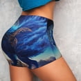 thumbnail image 4 of Fotbe Moonlit Blue Wolf Shorts Sin Costuras – Shorts Deportivos de Cintura Alta para Mujer, Elásticos para Gimnasio, Yoga, Running o Ciclismo-X-Large, 4 of 8