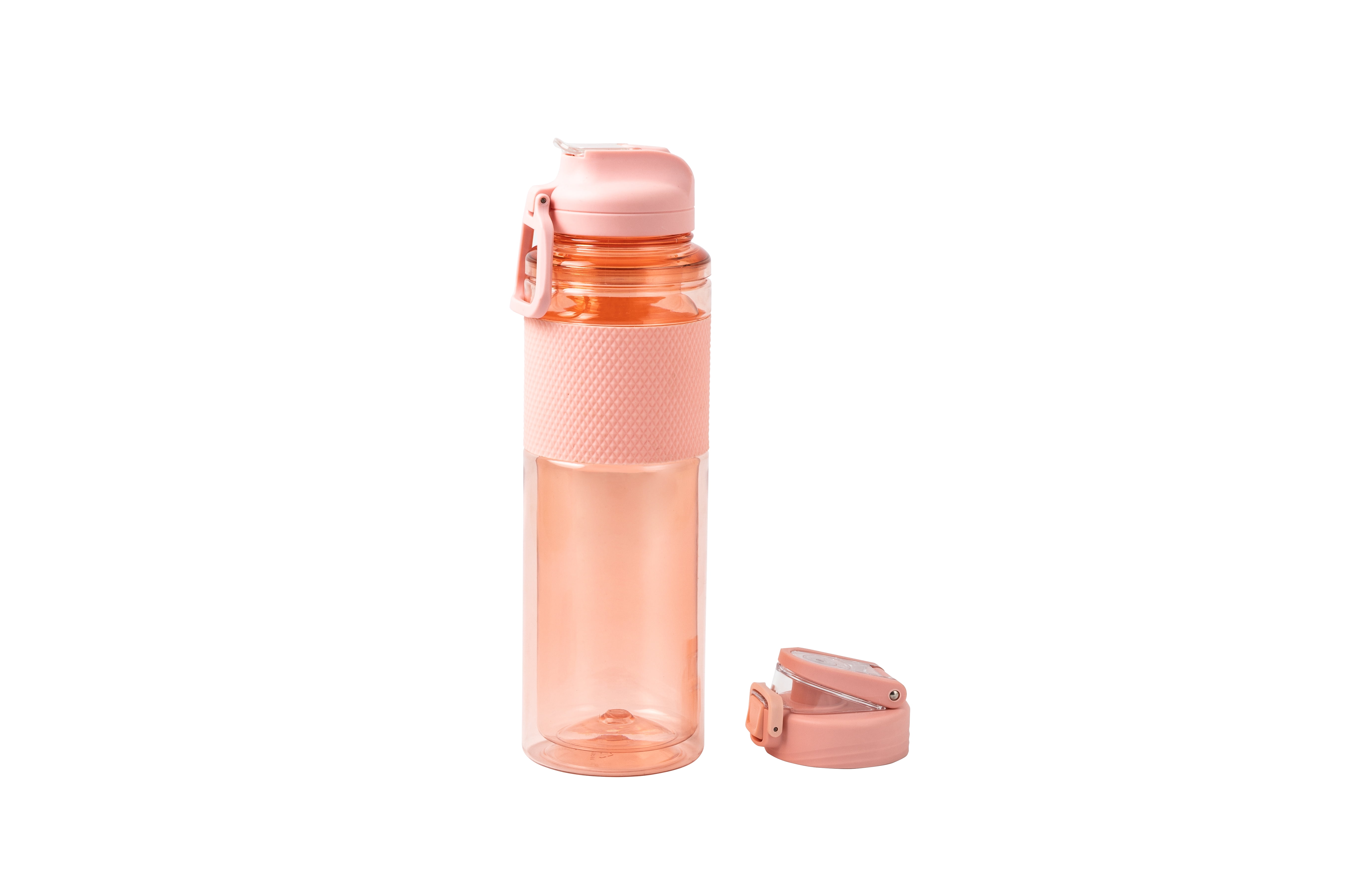 Mainstays 32 fl oz Pearl Blush Solid Print Plastic Water Bottle with 2