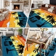thumbnail image 5 of Non-Slip Rug Pad Rugs Summer Watercolor Seaside Palm Trees Seagull Rectangle Area Rugs 5x7Ft Soft Carpet Pads for Living Room Kids Room, Seasonal Vacation, 5 of 9