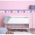 thumbnail image 3 of Concord Wallcoverings Peel and Stick Self Adhesive Kids Wallpaper Border, Ballerina Doll for Play Room Nursery Room, Pink Purple Blue Yellow, 15 ft by 5 in 2211, 3 of 5