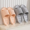thumbnail image 4 of Shower Shoes for Women Men Lightweight Nonslip House Slippers Summer Casual Solid Color Slip on Slides Shoes Gray Size 8, 4 of 6