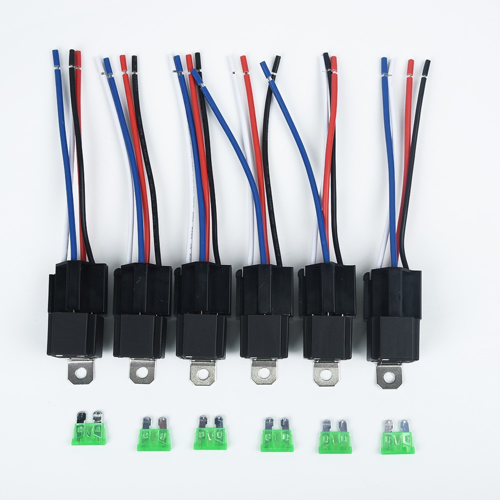 Buy 30A Fuse Relay Switch Harness Set 12V DC 4Pin SPST Automotive