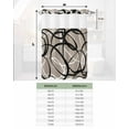 thumbnail image 6 of No Hook Shower Curtain with Snap in Liner, Abstract Geometric Black and Yellow Line Brown Hotel Shower Curtains for Bathroom, Washable Shower Curtain Liner Set with Mesh Top Window, 72"x72", 6 of 6