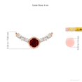 thumbnail image 3 of ANGARA Natural Vintage Inspired Ruby and Diamond Curved Bar Pendant in 14K Rose Gold for Women (Size-4mm) | July Birthstone, Birthday, Anniversary, Jewelry Gift for Women | Natural Ruby Necklace, 3 of 8