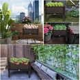 thumbnail image 2 of Labwork 1 Set Plastic Raised Garden Bed, Vegetables Plant Raised Bed Kits Elevated Planting Container with Legs for Indoor & Outdoor Use, Brown, 2 of 7