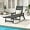 Black, variant on Outdoor Lounge Chair, HDPE Chaise Lounge 5-Level Adjustable Backrest, Pool Lounge Chair with Wheels and Cup Holder, Waterproof Pool Plastic Recliner Chair for Patio Beach Poolside, Black