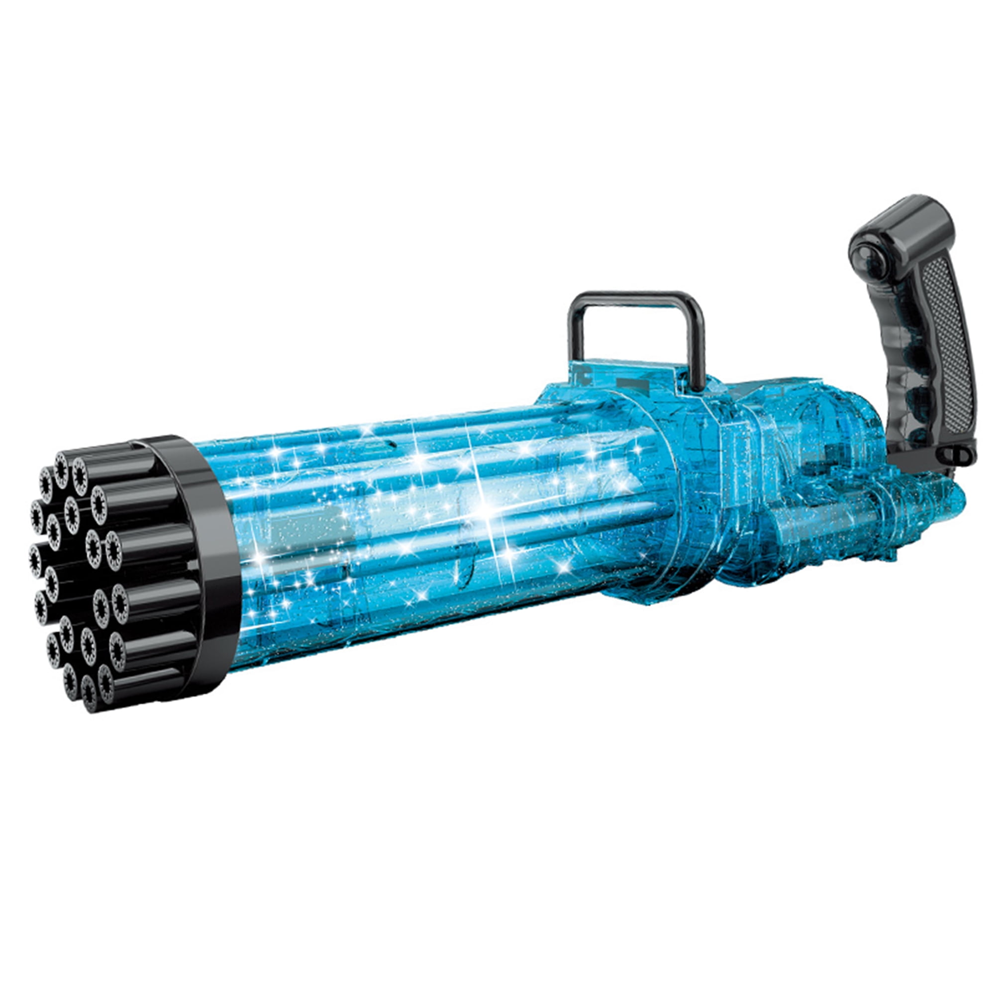 FAROOT 21 Holes Gatling Bubble Gun Automatic Bubbles Machine with Light