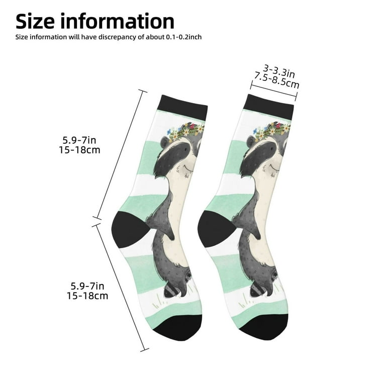 Rocae Cute Raccoon for Girls Boys Crew Socks,Children's Socks