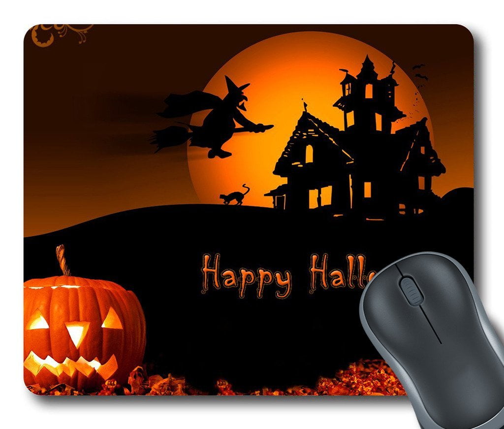 Fashion Mouse mat Happy Halloween Pumpkins Customized Rectangle Mousepad
